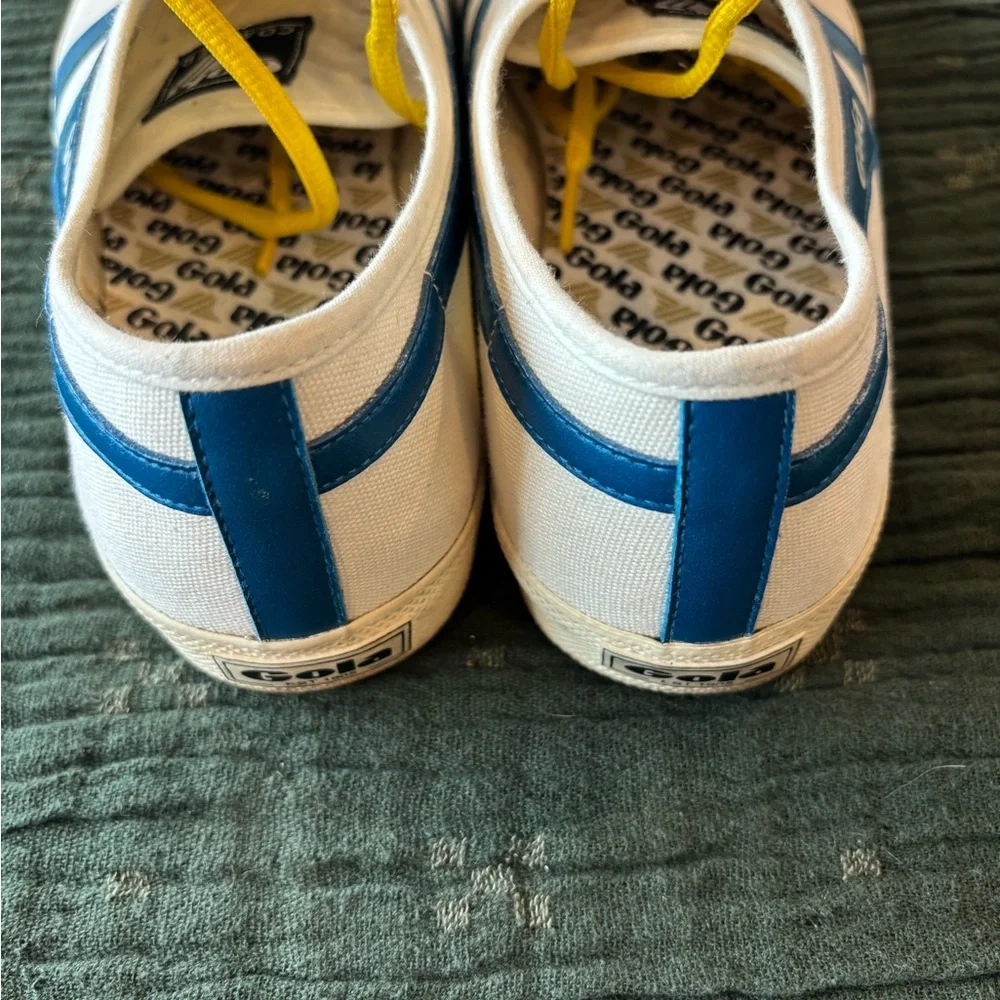 Gola Canvas Sneakers with Blue and Yellow Accents - Picture 5 of 6